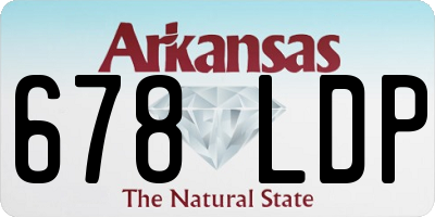 AR license plate 678LDP