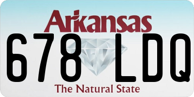 AR license plate 678LDQ