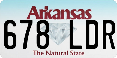 AR license plate 678LDR