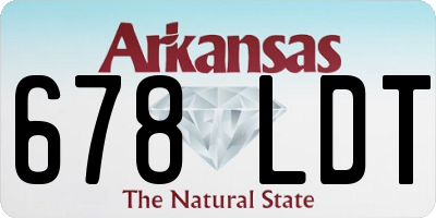 AR license plate 678LDT