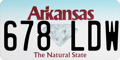 AR license plate 678LDW