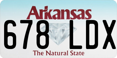 AR license plate 678LDX