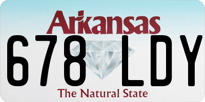 AR license plate 678LDY