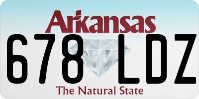 AR license plate 678LDZ