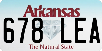 AR license plate 678LEA