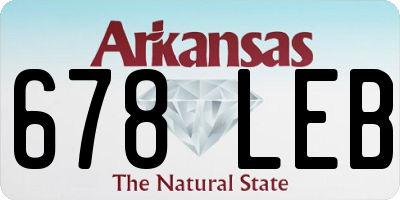 AR license plate 678LEB