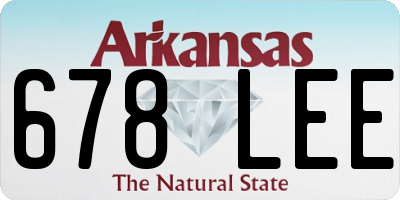 AR license plate 678LEE