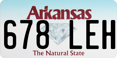 AR license plate 678LEH