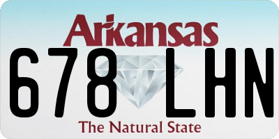 AR license plate 678LHN