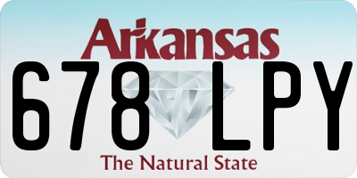 AR license plate 678LPY