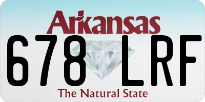 AR license plate 678LRF