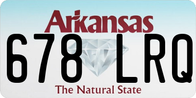 AR license plate 678LRQ