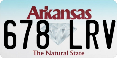 AR license plate 678LRV