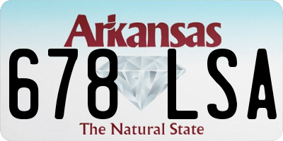 AR license plate 678LSA