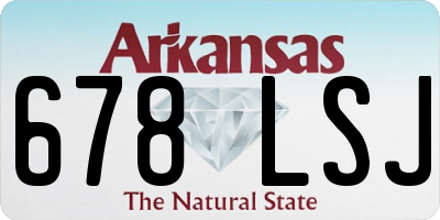 AR license plate 678LSJ