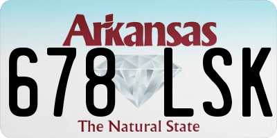 AR license plate 678LSK