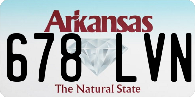 AR license plate 678LVN