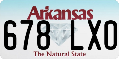 AR license plate 678LXO