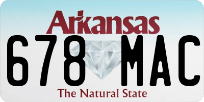 AR license plate 678MAC