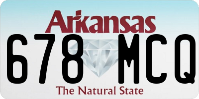 AR license plate 678MCQ