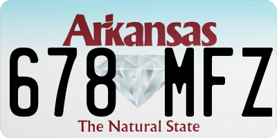 AR license plate 678MFZ