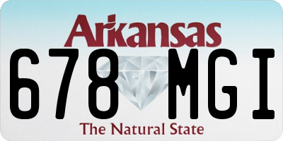 AR license plate 678MGI