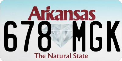 AR license plate 678MGK