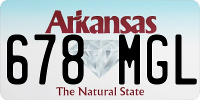AR license plate 678MGL