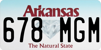 AR license plate 678MGM