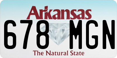 AR license plate 678MGN