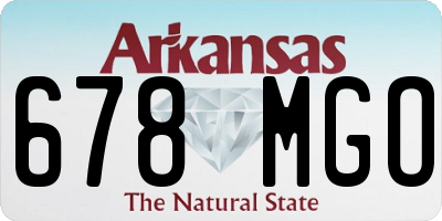 AR license plate 678MGO