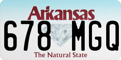 AR license plate 678MGQ