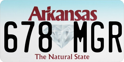 AR license plate 678MGR