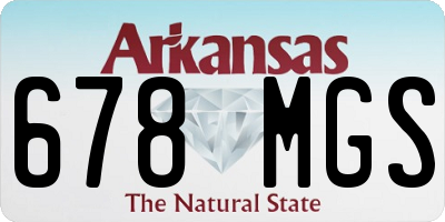 AR license plate 678MGS