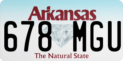 AR license plate 678MGU
