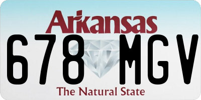 AR license plate 678MGV