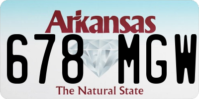 AR license plate 678MGW