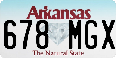 AR license plate 678MGX