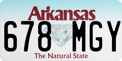 AR license plate 678MGY