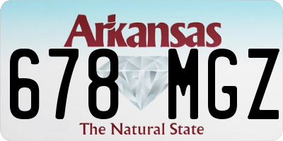 AR license plate 678MGZ