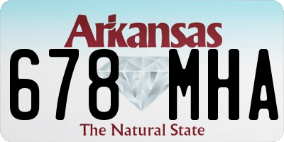 AR license plate 678MHA