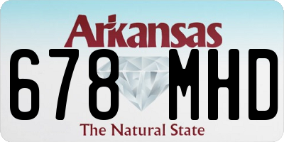 AR license plate 678MHD