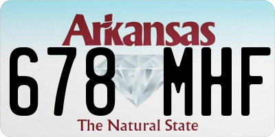 AR license plate 678MHF
