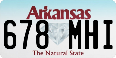 AR license plate 678MHI