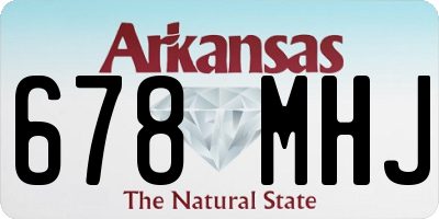 AR license plate 678MHJ