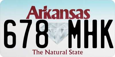 AR license plate 678MHK