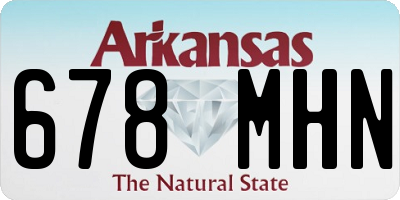 AR license plate 678MHN