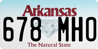 AR license plate 678MHO