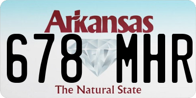 AR license plate 678MHR
