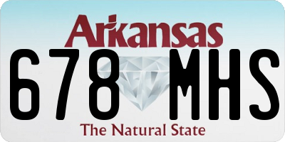 AR license plate 678MHS
